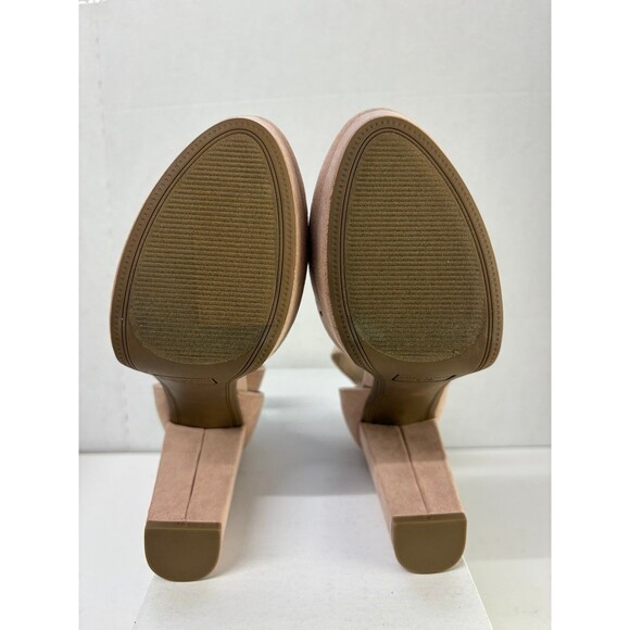 SUN+STONE Women's Rose Micro Estrella Round-Closed Toe Block Heel Pumps Sz 8.5M - Picture 9 of 9